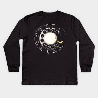 rotary dial telephone Kids Long Sleeve T-Shirt